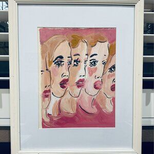 Acrylic Art Painting Girl Portrait